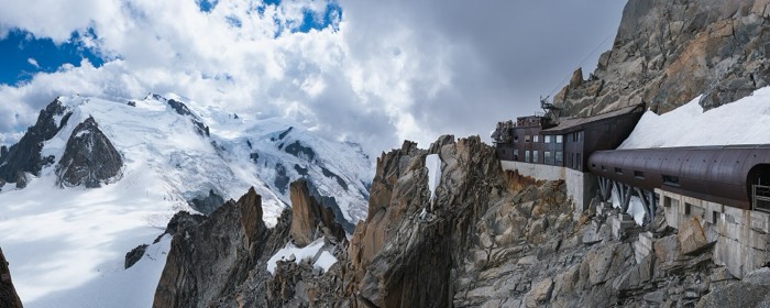 Aiguille du Midi y glaciares del Mont Blanc